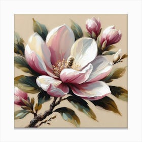 Magnolia Flower Canvas Print