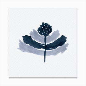 Happy Floral Black White Canvas Print