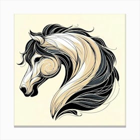 Creative Horse Beauty Illustration Nr 213 Canvas Print