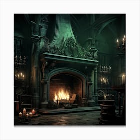 Green Victorian Canvas Print