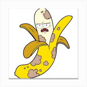 Banana Cartoon Canvas Print