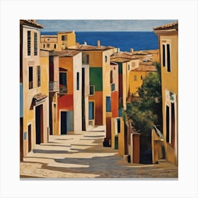 Street In A Town Canvas Print