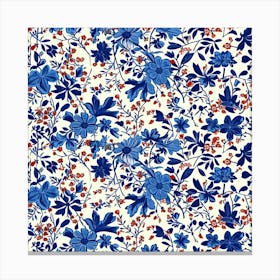 Lily Lane London Fabrics Floral Pattern 7 Canvas Print