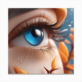 Girl With Blue Eyes Canvas Print