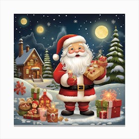 Christmas Santa 4 Canvas Print