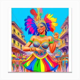Carnival Girl Canvas Print