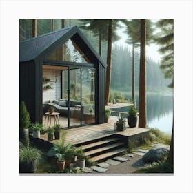 Cabin In The Woods 6 Canvas Print