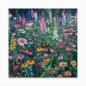 Wildflowers at summer Canvas Print