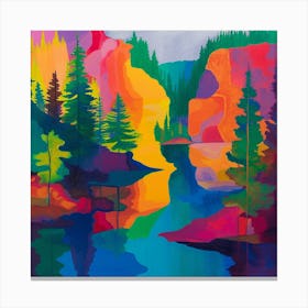 Abstract Travel Collection Canada 2 Canvas Print