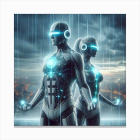 Futuristic Couple 81 Canvas Print