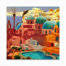 Greek Landscape Canvas Print