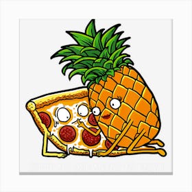 Pineapple Pizza Funny Pepperoni Pizzas S Canvas Print