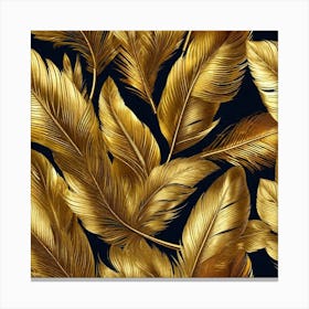 Gold Feathers 5 Canvas Print