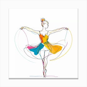 Dancing in Color The Ballet of Light Ballerina II Canvas Print