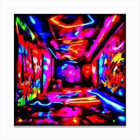 Psychedelic Graffiti Walls Canvas Print