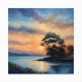 Sunrise Oil Painting Canvas Print