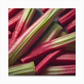 Rhubarb As A Frame Haze Ultra Detailed Film Photography Light Leaks Larry Bud Melman Trending (7) Canvas Print