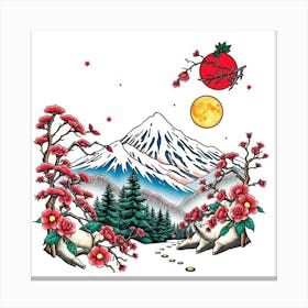 Japanese Mountain Canvas Print