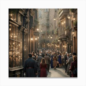 Christmas town Canvas Print