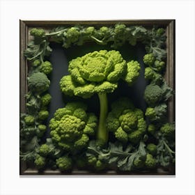 Framed Broccoli 11 Canvas Print