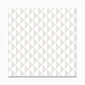 White Triangular Tile Pattern Canvas Print