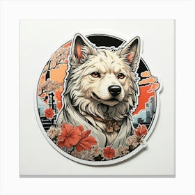 Samurai Dog Canvas Print