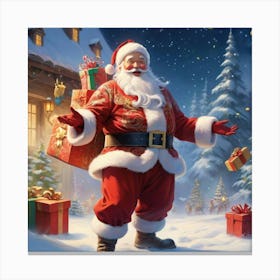 Albedobase Xl A Vibrant And Dynamic Portrayal Of Santa Claus B 3 (6) Canvas Print