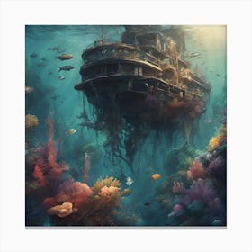 Underwater House Canvas Print