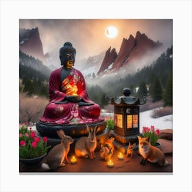 Buddha Eclipse 2 Canvas Print