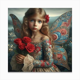 Sad fairy girl  Canvas Print