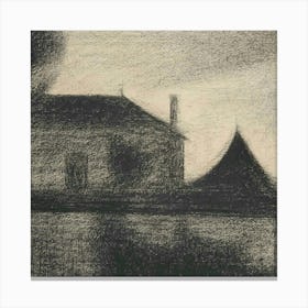 House In The Fog Canvas Print