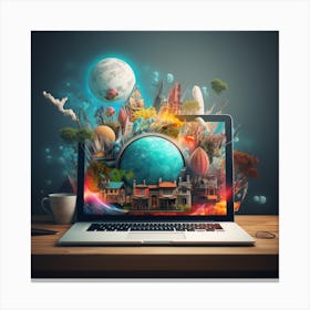 Laptop Utopia Canvas Print