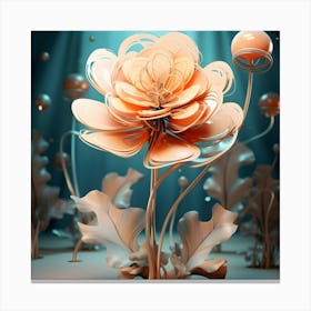 Flower 3d Canvas Print