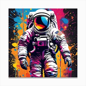 Astronaut In Space 4 Canvas Print