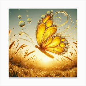 Yellow Butterfly Art 2 Canvas Print