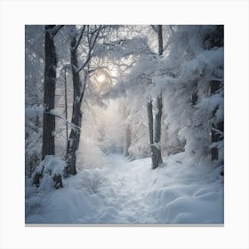  Nature Picture With Snow In Winter - Lienzos