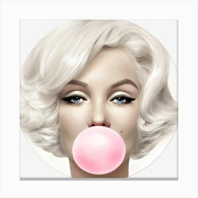 Marilyn Monroe Bubble Gum Canvas Print