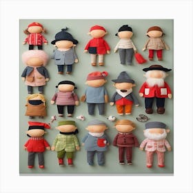 Collection Of Dolls Canvas Print