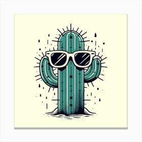 Cactus With Sunglasses Canvas Print