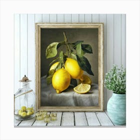 Lemons On A Branch Canvas Print