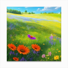 Field Of Flowers Canvas Print