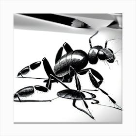 Ant Drawing Canvas Print