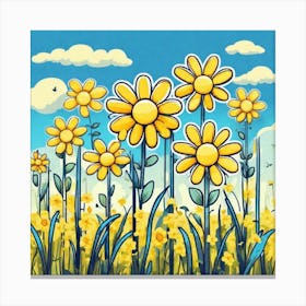 Yellow Daisies 9 Canvas Print