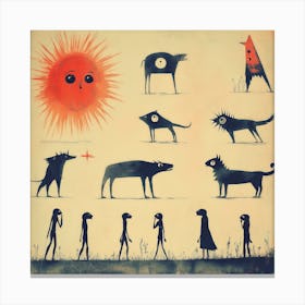 Some Of The Dogs XIII Canvas Print