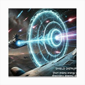 Shield Disruptors Fighter Ship Converted Canvas Print