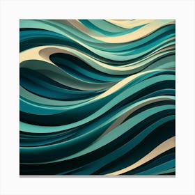 Abstract Wave Art 1 Canvas Print