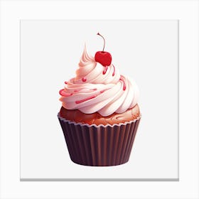 Cupcake With Cherry 17 Canvas Print