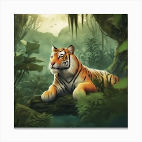 Tiger In The Jungle 36 Canvas Print