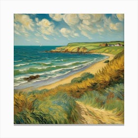 Shoreline in oil Canvas Print