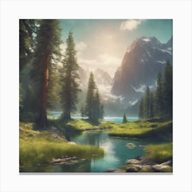 Mountain Landscape Canvas Print